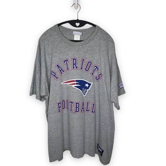 Reebok Patriots Football Vintage Pro Line Authentic T Shirt Gray Men's Size XL - Picture 1 of 13